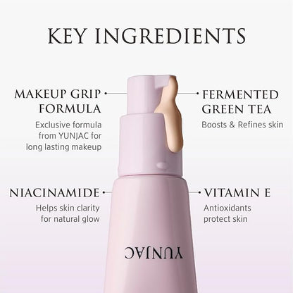 Skin Perfecting Glow Prep Base (1.01 fl oz) – Lightweight Primer with Niacinamide, Vitamin E & Fermented Green Tea, Silicone-Free Formula for Smooth, Radiant, and Long-Lasting Skin Finish