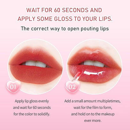 Dual-Ended Lip Stain & Lip Oil – 2-in-1 Matte Color and Hydrating Gloss, Long-Lasting Non-Sticky Lip Tint, Nourishing Moisture & Glassy Shine for Day-to-Night Looks 06#