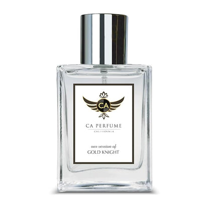 CA Perfume Impression of Gold Knight for Men Amber Woody Fragrance Long Lasting Mens Cologne Eau De Parfum 1.7 Fl Oz 50ml