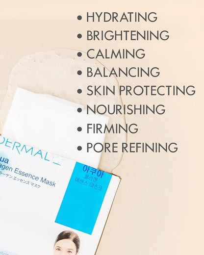 DERMAL 32 Combo Pack Made in Korea Facial Mask – 20+ Years of K-Beauty Experience, Premium Quality Korean Sheet Masks for Daily Skincare Routine