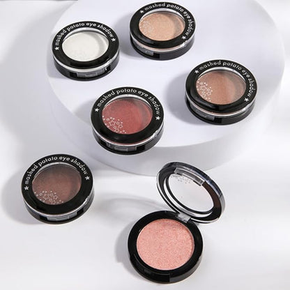 Monochrome Powder Eyeshadow Palette Makeup,Wine Red Natural Neutral Single Shimmer Eye Shadow for Older Women,Buildable Sparkly Eye Finish,Long Lasting Naturing-Looking