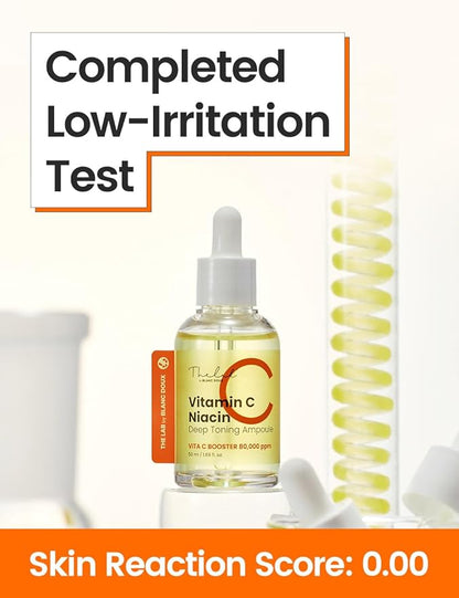 THE LAB by BLANC DOUX Vitamin C Niacin Serum | Brightening Serum with Vitamin C & Niacinamide | Lightweight Daily Toning Ampoule for Sensitive Skin | Korean Skincare