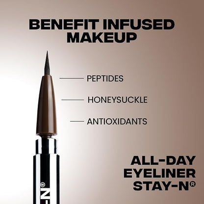 Sacheu Liquid Eyeliner STAY-N Long Wear Waterproof Eyeliner Pen with Ultra-Precise 360° Flexible Tip — Smudge-Proof Vegan & Cruelty-Free Eye Makeup, Eye’m Sharp