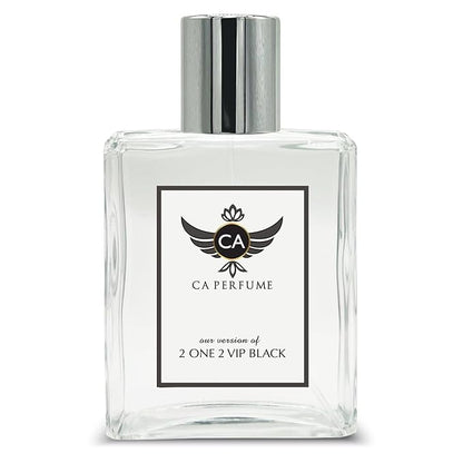 CA Perfume Impression of Carolin 2 One 2 Vip Black For Men Replica Fragrance Dupes Eau de Parfum Spray Bottle 3.4 Fl Oz/100ml-X1