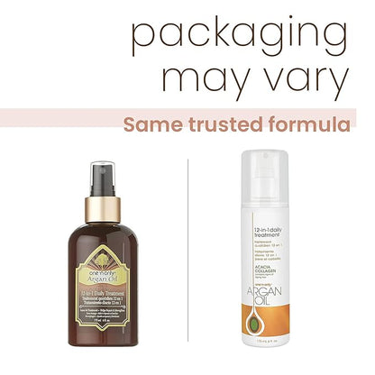 One 'n Only Argan Oil 12-in-1 Daily Treatment, Lightweight, Helps Control Frizz, Smooths, Detangles, Moisturizes, Strengthens and Adds Body to Dry, Damaged Hair, 6 Fl. Oz