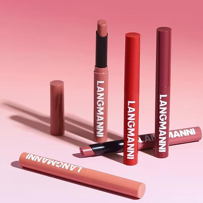 Matte Lipstick For Women Girls 24Hr Wear Waterproof Long Lasting Hypoallergenic Lipsticks - Lightweight Non-Drying, Fade-Resistant Formula 12 Trendy Colors for Daily Use Vegan & Cruelty-Free 11