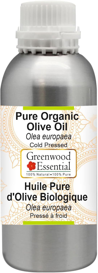 Greenwood Essential Pure Olive Oil (Olea europaea) Cold Pressed 630ml (21 oz)