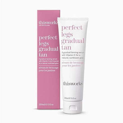 This Works Perfect Legs Gradual Tan, Self Tanner with Vitamin E & Shea Butter, 150ml