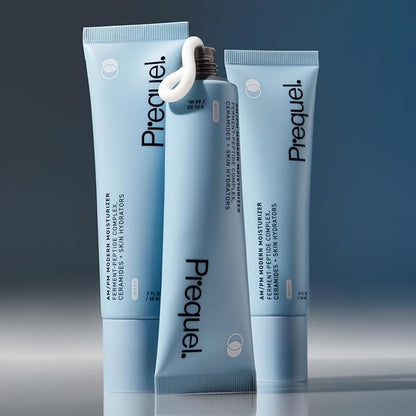 Prequel Skin AM/PM Modern Moisturizer – Hydrating Face Cream with Peptides, Ceramides & Glycerin for Dry, Sensitive, or Combination Skin – Non-Greasy Moisturizer for Barrier Support