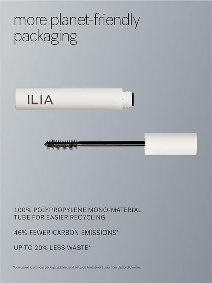ILIA - Limitless Lash Mascara | Lightweight, Nourishing, Lengthening, Lifting | Flake + Smudge-Resistant | Non-Toxic, Cruelty-Free, Ophthalmologist-Tested, Safe For Sensitive Eyes (Rich Brown)