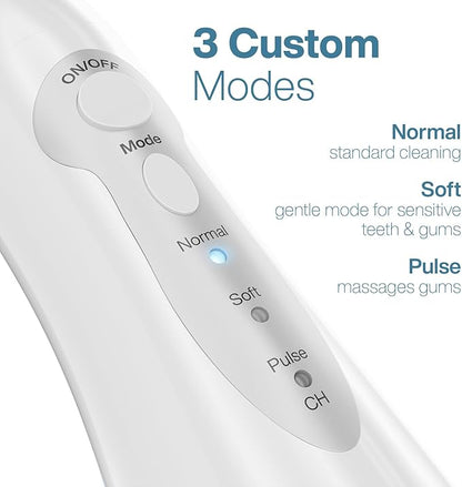 AquaSonic Water Flosser - Cordless Rechargeable Water Flossers for Teeth Cleaning - Waterproof Aqua Flosser, Portable Oral Irrigator for Dental Cleaning with 5 Jet Tips – Braces Home Travel.