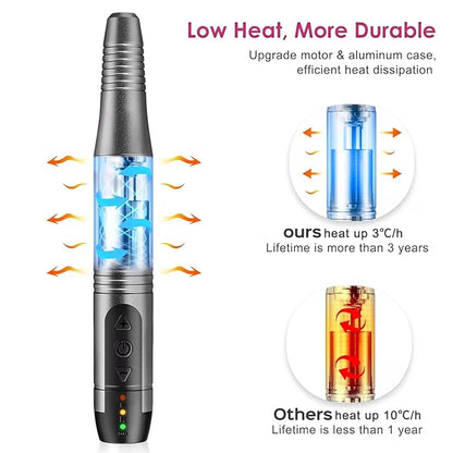 COSLUS Cordless Nail Drill Electric File: Professional for Acrylic Gel Dip Powder Nails Portable Nail Drill Machine Kit for Manicure Pedicure Nail Set with Everything Rechargeable Lightweight