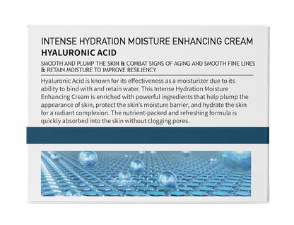 CLARA'S NEW YORK | Vegan Hyaluronic Acid Facial Cream | with Panthenol, Shea Butter | Intense Hydration Moisture Enhancing Smooth, Plump, Rich | Non-sticky, Fast-absorbing Formula | 50ml MADE IN US