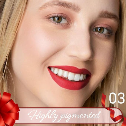 Cherry Red Crayon Matte Lipstick Lip Liner Pencil, Moisture Smooth Lipstick Pencil, With pencil sharpener Sharpenable Lip Pencil, Ultimate Lip Crayon for Women Smudgeproof Waterproof 03#