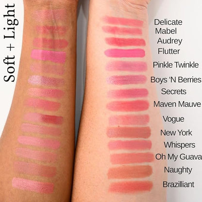 Red Apple Lipstick Audrey Lipstick for Women - Vegan Gluten Free Natural Makeup, Semi-Sheer Hydrating Lip Stick - Organic Lip Gloss with Aloe & Almond Oil