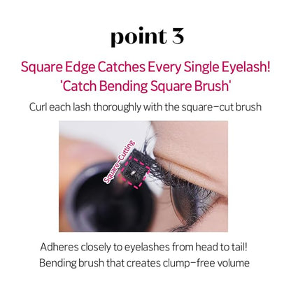 ETUDE Curl Fix Mascara Volume 1+1 Set, Lash Mascara, Strong Curl Up, Long-Lasting, Waterproof, Light-Weight, Korean Makeup, Beauty, Vegan Certified (0.54 Fl Oz)