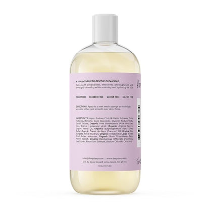 Deep Steep Body Wash, Lilac Blossom, 17 oz – Hydrating Shower Gel with Hyaluronic Acid, Shea Butter, Aloe Vera & Argan Oil – Vegan, Clean Beauty, Clean & Refreshed Skin