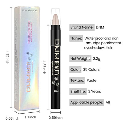 evpct Bronze Gold Shimmer Cream Eye Shadow Brightener Sticks Set for Eyes, Bronze Gold Shimmery Matte Pencil Eye shadow Applicator Stick Pen Palette Makeup Waterproof sombras en crema para ojos 05#