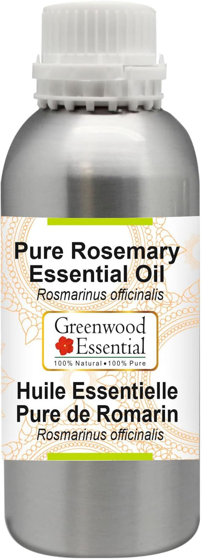 Greenwood Essential Pure Rosemary Essential Oil (Rosmarinus officinalis) Steam Distilled 1250ml (42 oz)
