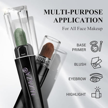 3PCS Cream Eyeshadow Stick,Pro Longwear Eye Shadow Sticks Pencil Crayon Makeup Sets-Golden Forest