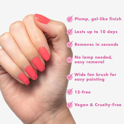 Olive & June Long Lasting Nail Polish | Gel-Like Finish No Lamp Needed | Lasts up to 10 days | Salon-Quality Color at Home | Vegan Cruelty-Free Chip-Resistant Shine |Maine Character Energy Lobster Red