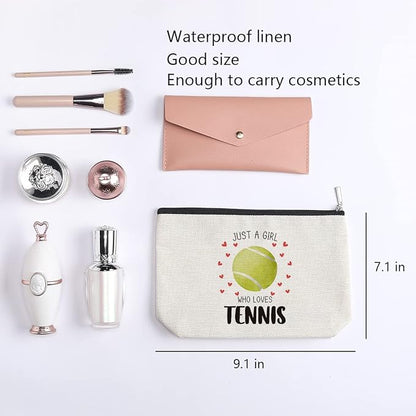 Tennis Gifts Makeup Bag, Birthday Gifts for Women Players Best Friend Sister Coworker BFF Besties Her, Tennis Accessories Cosmetic Bag