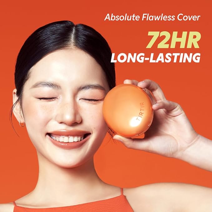 [*Mini Size*] TIRTIR Mask Fit Ai Filter Cushion Foundation | AI-Like Semi-Matte Finish - Up to 72-Hour Medium to Full Coverage Korean BB Cushion Make up Beauty, #51N Fudge, 0.15 Fl Oz