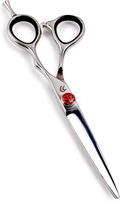 Tokko Katana Classic Professional Razor Edge 440C Japanese Stainless Steel Hair Cutting Scissors 6.5" Barber Shears With Adjustment Screw and Leather Case