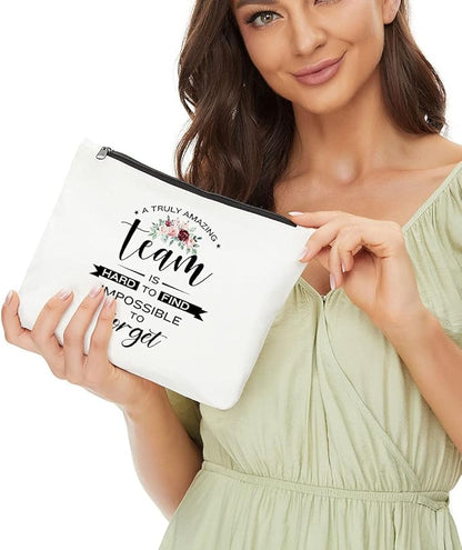 Team Gifts for Employees, Appreciation Gifts for Employees, Christmas Birthday Gifts for Coworker, Colleagues, Boss, Men, Women- Work Staff Members - Amazing Team is Hard to Find-Team Makeup Bag