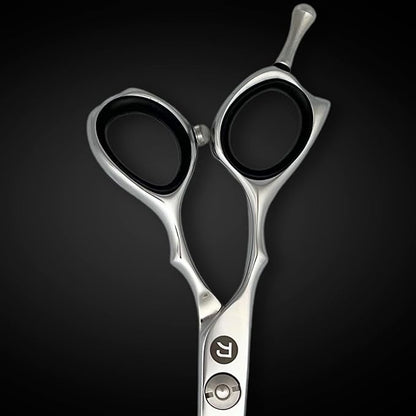 Left Handed Set of Hair Cutting Shears - Saki Kotaro - Made from Japanese 440C Steel - 6 Inch Set Includes Left Hair Scissors, Left Thinning Shears, Razor and Leather Shears Case