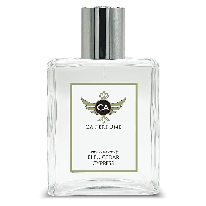 CA Perfume Originals Bleu Cedar Cypress for Women and Men Eau De Parfum Woody Aromatic Scent Long Lasting Unisex Fragrance Signature Scent for Day and Night Wear 3.4 Fl Oz 100ml