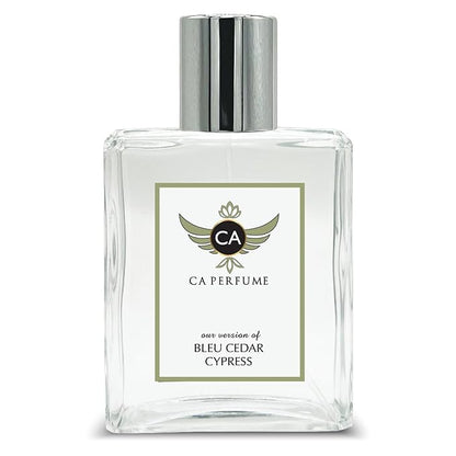 CA Perfume Originals Bleu Cedar Cypress for Women and Men Eau De Parfum Woody Aromatic Scent Long Lasting Unisex Fragrance Signature Scent for Day and Night Wear 3.4 Fl Oz 100ml