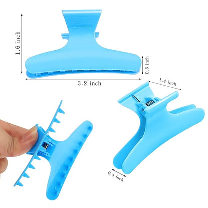 Ondder 12 Pack Butterfly Hair Clamps Claw Clips Salon Pro Section Clip for Styling, Sectioning, Cutting, Coloring Hair Clips Hairdressing Salon Tool Hair Accessories for Women Girls