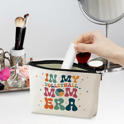 Volleyball Mom Cosmetic Bag in My Mom Era Travel Makeup Bag Mom Gifts Mother Gifts Volleyball Stuff Organizer Bag Volleyball Gifts for Mom Mam Mother Mommy Mama Women Female Mothers Day Birthday