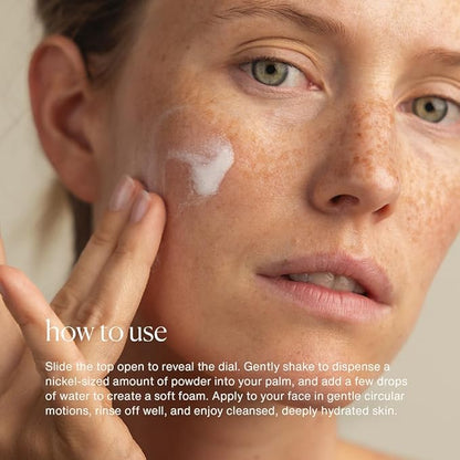 evolvetogether x Joanna Czech Rosemary Enzyme Twice-Daily Face Cleanser for Women & Men | Hydrating, Gentle Enzymatic Formula For All Skin Types | Vegan, Toxin-Free | Made in USA (Fiji, 1.41 Oz)