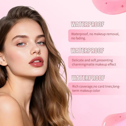 Dual-Ended Lip Stain & Lip Oil – 2-in-1 Matte Color and Hydrating Gloss, Long-Lasting Non-Sticky Lip Tint, Nourishing Moisture & Glassy Shine for Day-to-Night Looks 02#
