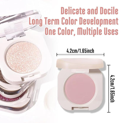 Matte Eyeshadow Palette Makeup for Older Women, Matte Nude Pink eyeshadow For Green Blue Eyes, Holographic Multichrome Cream Iridescent Single Monochrome Eye Shadow Makeup