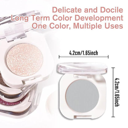 Smoky Gray Matte Single Eyeshadow, Lightweight Blendable Mini Eye Shadow for Older Women, Monochrome Eyeshadow Palette Makeup Pigmented Waterproof, Vegan & Cruelty-Free, 28
