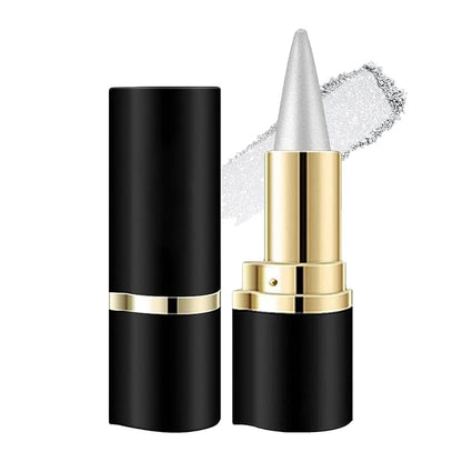 EverGlider Silver Gel Eyeliner Pencil, Waterproof Metallic Eye Liner Crayon for Highlighting & Bold Eye Looks, Creamy Long-Lasting Silvers Makeup Stick for Party & Costume Makeup (01# Silver)