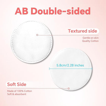 100% Pure Cotton Round Pads for Face (210), Lint-Free Makeup Remover Pads, Soft, Absorbent, Hypoallergenic, Multi-Layer Design for Cleansing, Skincare and Nail Polish Removal