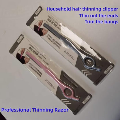 Stainless Steel Hair Cutting Tool for Salon & Home, Premium Hair Thinning Texturizing Faether Razor