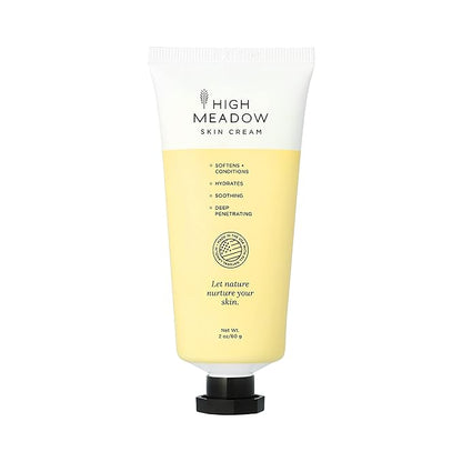 High Meadow Lanolin Skin Cream - Deep Hydration Formula for Soft, Radiant Care-Repairs Dry and Cracks on Hands, Feet & Elbows - Multi-Purpose Soothing Lotion - 2.0 Oz Unscented Moisturizer