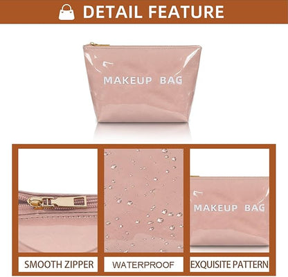 Makeup Bag for Women, Portable Waterproof Cute Cosmetic Bags, Skincare Makeup Case Pouch with Zipper for Daily Use, Travel