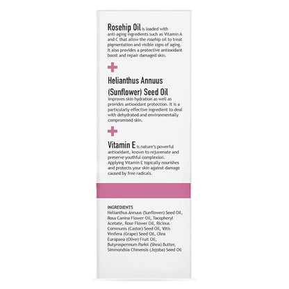CLARA'S NEW YORK Rosehip Facial Serum with Vitamin E – Hydrating, Lightweight, Smoothing Skin – Made in USA, 30ml (1 Fl Oz)