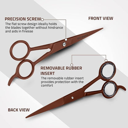 Utopia Care Hair Cutting and Hairdressing Scissors 6.5 Inch, Premium Stainless Steel shears with smooth Razor & Sharp Edge Blades, for Salons, Professional Barbers, Bronze