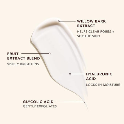 JLO BEAUTY AHA BHA Exfoliant Face Cream, Night Moisturizer with Glycolic Acid & Hyaluronic Acid, Skin Care for Women, That Overnight Hustle Exfoliating Night Cream for Fine Line Support, 1 Oz