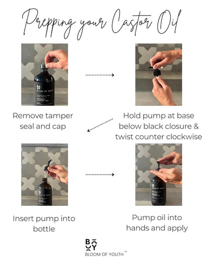 100% Pure Cold Pressed Organic Castor Oil, Glass Bottle 16oz | Hexane Free, Unrefined, USDA Certified | For Hair Growth, Skincare, Castor Oil Pack, Face, Joints, Carrier Oil, Eyelashes, Eyebrows