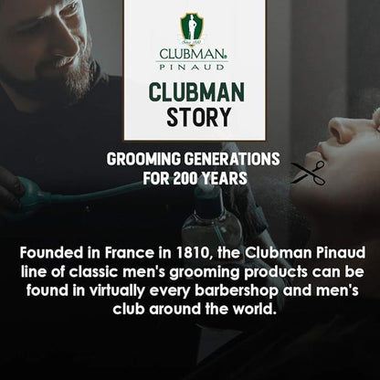 Clubman Pinaud Shave Essentials Set, Dopp Kit with Whiskey Woods After Shave, Shave Soap, and Shave Brush, 1 Set