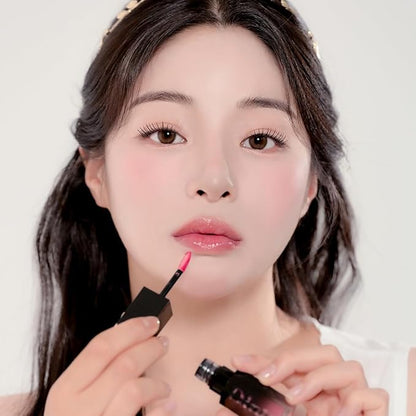 DINTO Blur-Glowy Lip Tint - Glossy Finish, Hydrating, Long Lasting, Lightweight Texture, Non-Sticky, Vegan & Cruelty-Free, K beauty (210 Reverentia, 0.11 fl.oz) (30 colors)