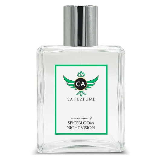 CA Perfume Impression of Spicebloom Night Vision for Men Amber Fougere Scent Long Lasting Cologne for Men Signature Scent for Day and Night Wear 3.4 Fl Oz 100ml